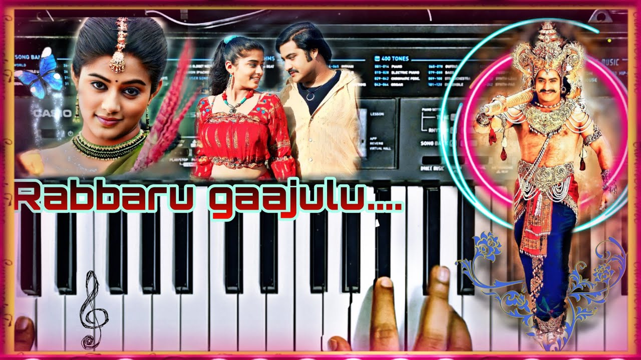 Rabbaru gaajulu Rabbaru gaajulu..song 🎶#yamadonga #piano #youtube