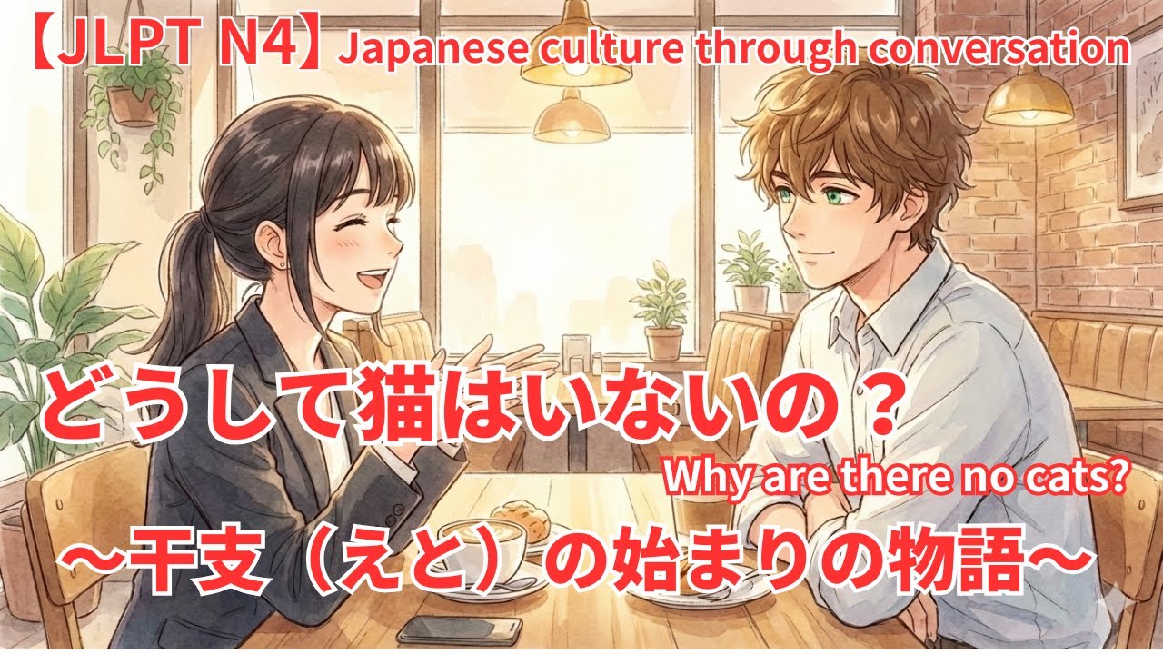 (JLPT N4) Why are there no cats? The Funny Origin of the Japanese Zodiac. どうして猫はいないの？日本の「干支」の面白い由来