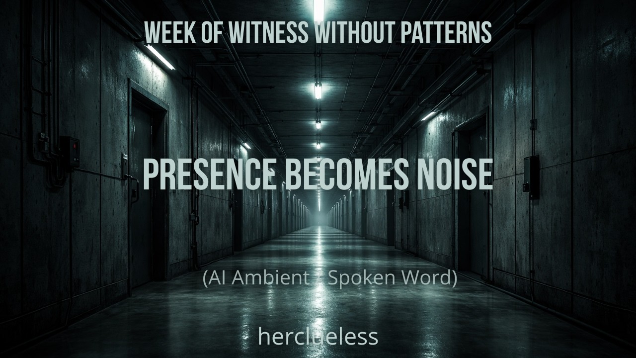 presence becomes noise | herclueless (AI Ambient / Spoken Word)