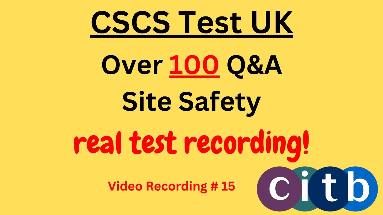 CSCS Card UK | CSCS Test 2024 | CSCS Test for Green Card | #cscscard #uk | #15 #sitesafety