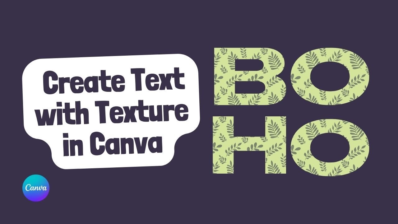 How to add texture to text in canva | how to add your pattern to texture to text in canva