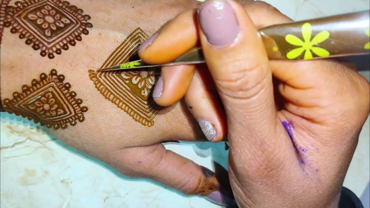 Easy back hand mehndi design for beginners full tutorial 