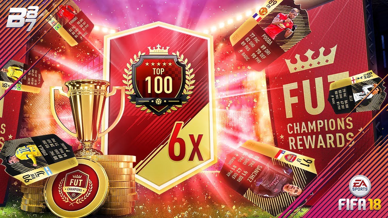 TOP 100 FUT CHAMPIONS REWARDS! 6x ULTIMATE TOTW PACKS | FIFA 18 ULTIMATE TEAM