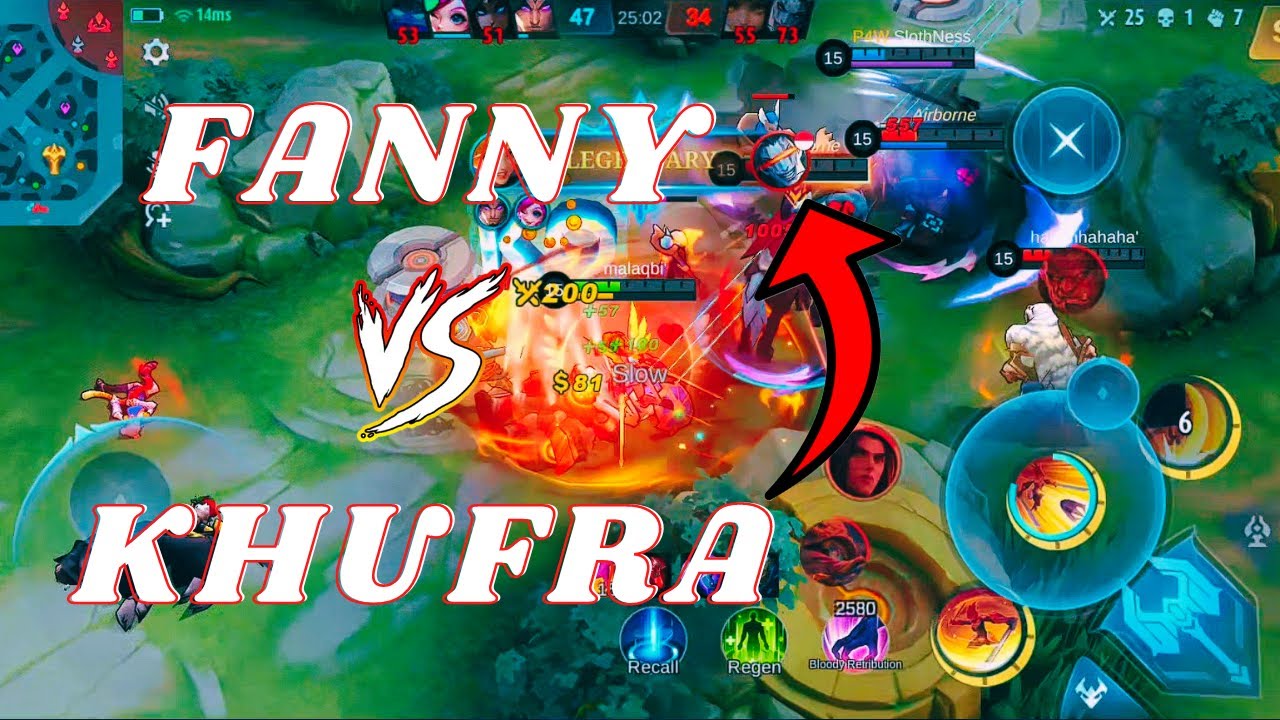 Gameplay Fanny Lightborn ketemu Khufra | Mobile Legends