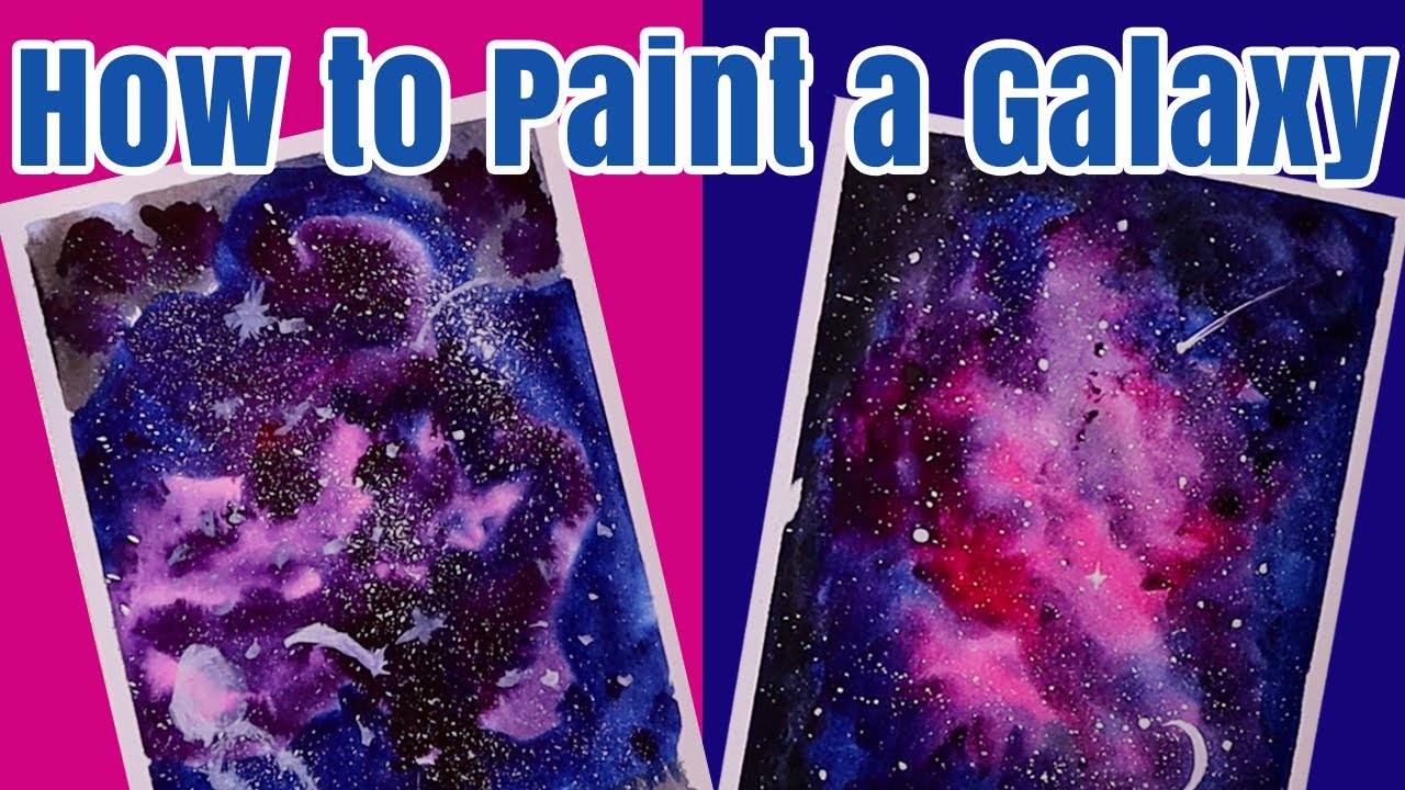 How to Paint a Galaxy Night Sky in Watercolor Kids Art Tutorial