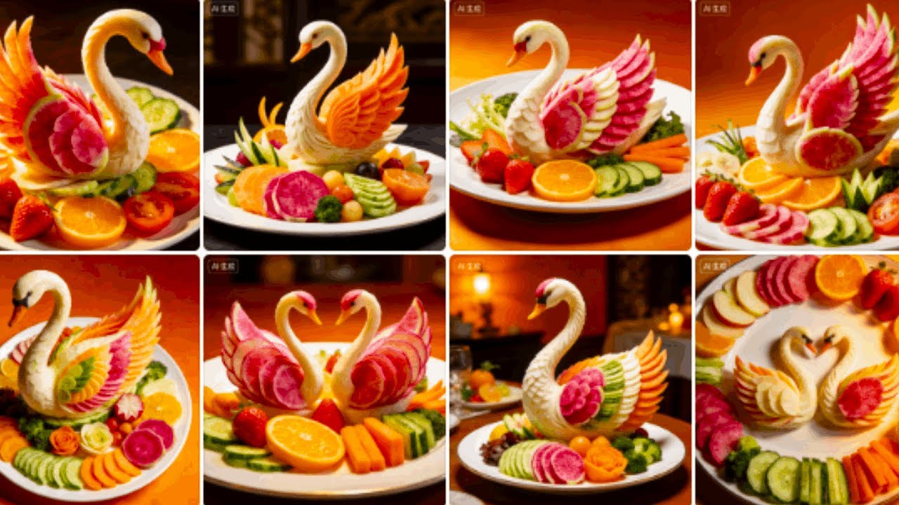 The Michelin Chef's Knife Skills Transform Fruit Into Art.