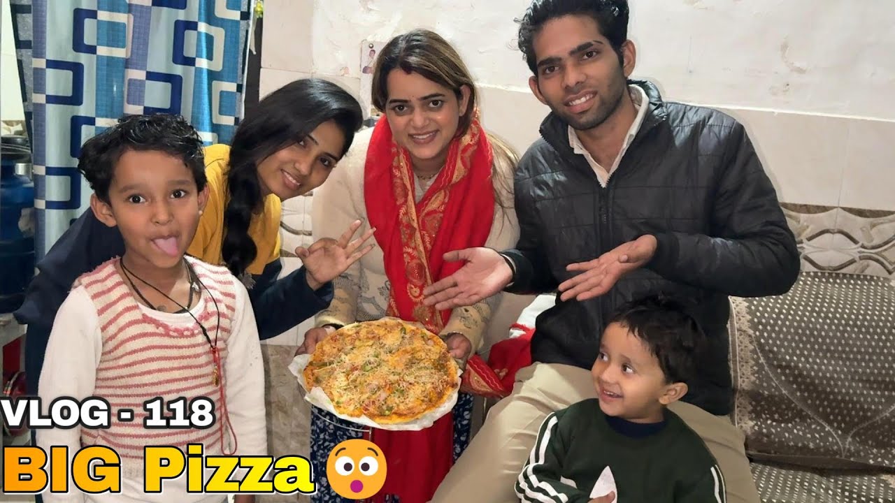 Itna Bada Pizza Bana Diya😯Ghar Mai.  | Daily Vlog 118 |  @SamChauhanvlogs