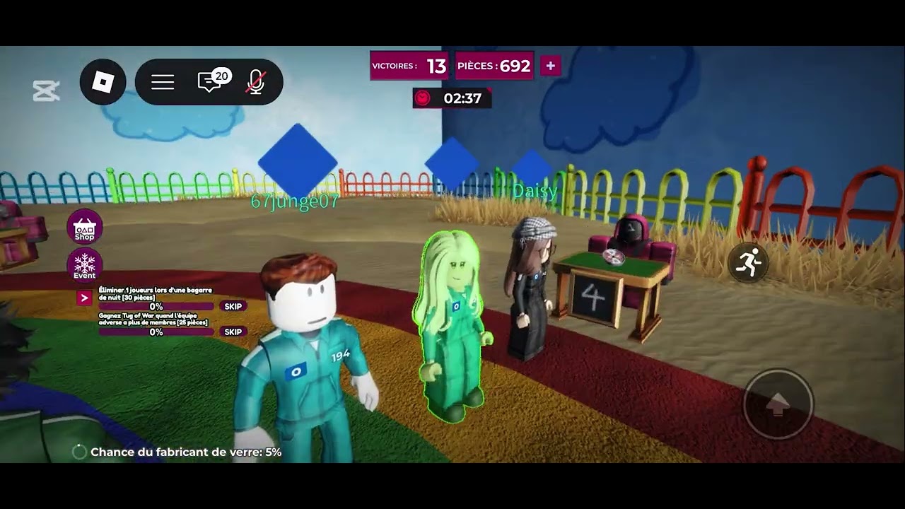 On joue à squid game  dans roblox ensemble 🥳🥳#roblox #squidgame #nexflix 