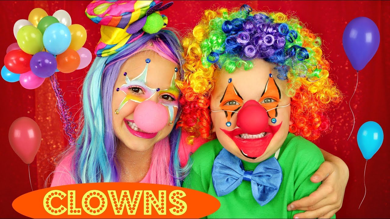 Clown Face Makeup Tutorial and Costumes For Halloween