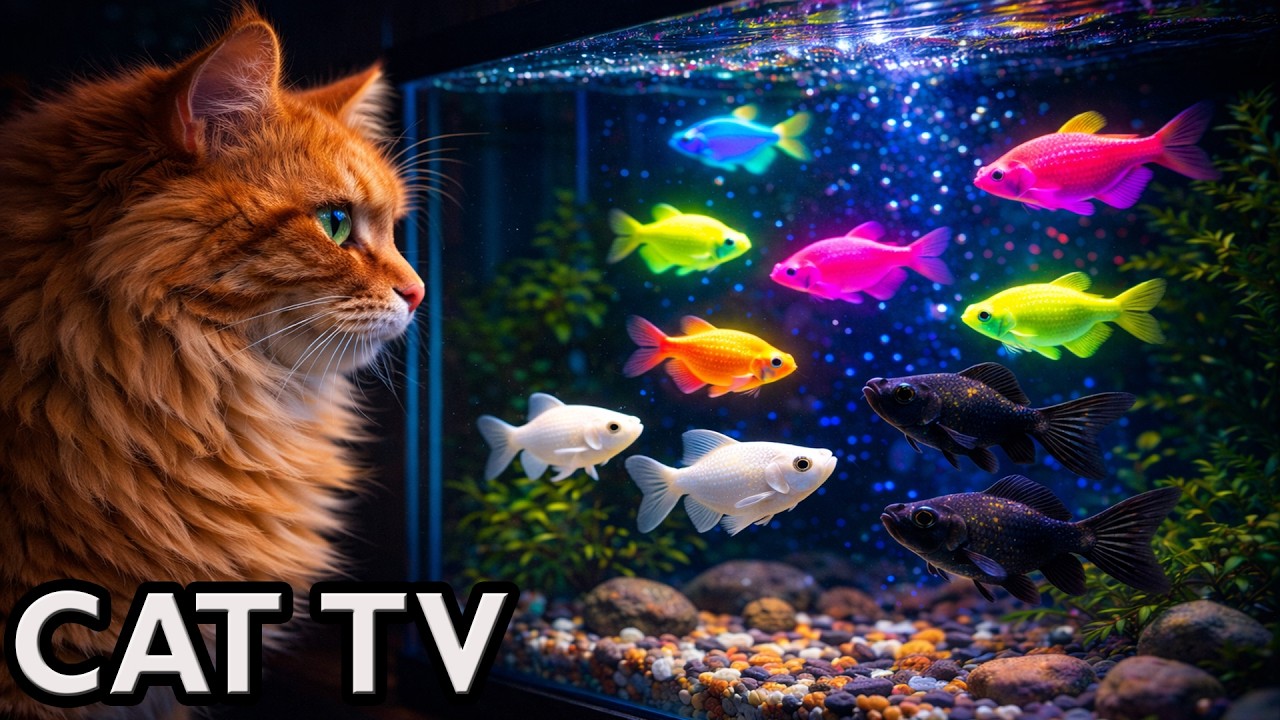 Cat TV Aquarium 🐟 Real Fish for Cats to Watch | Live