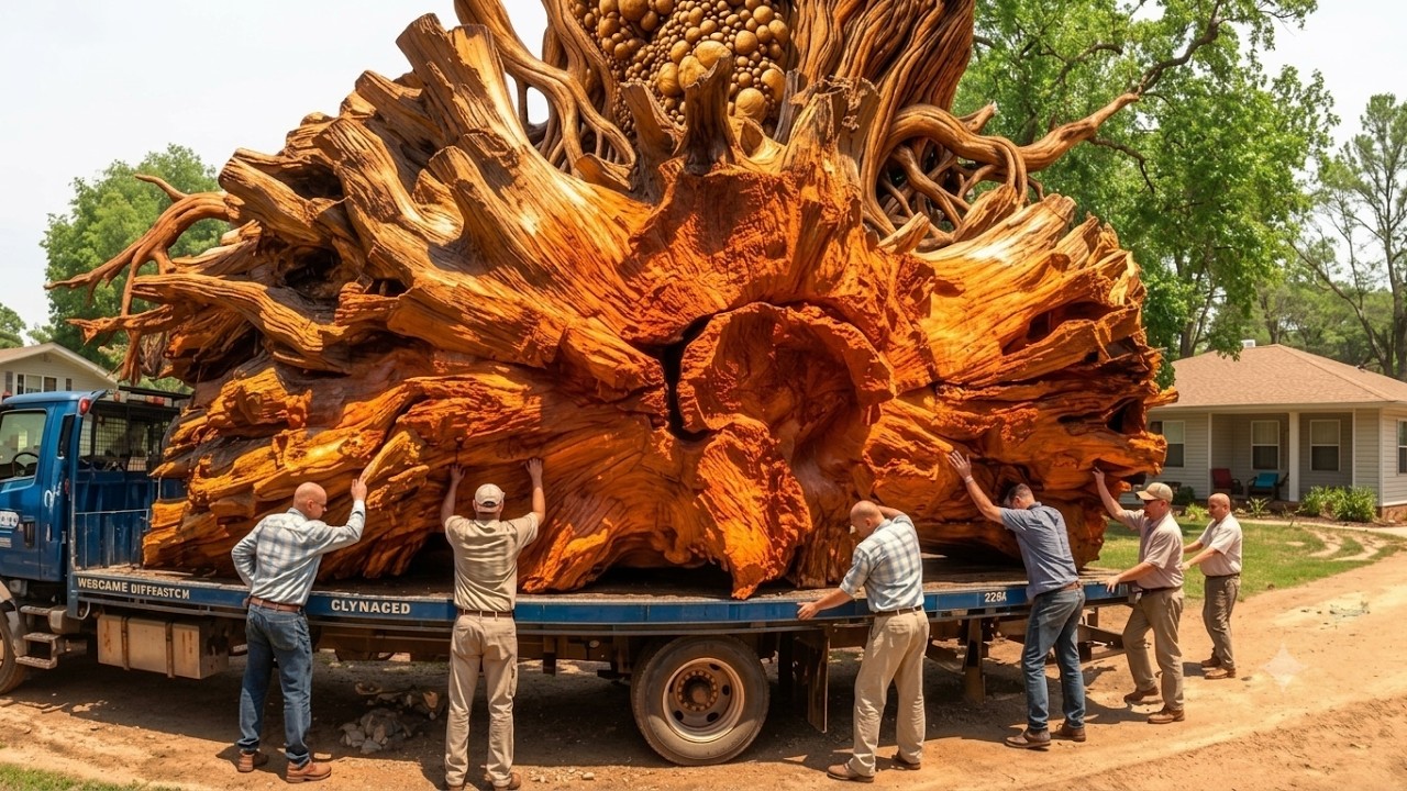 Building a Stunning Tea Table on the Trunk of a Giant Tree!