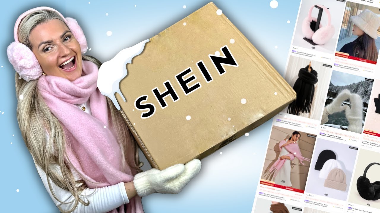 SHEIN WINTER ACCESSORIES TRY ON HAUL 🧣📦 *hats, scarves, gloves, socks and more*