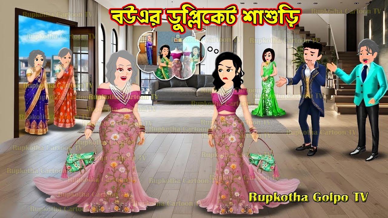 বউএর ডুপ্লিকেট শাশুড়ি Bouer Duplicate Shasuri | Cartoon Bangla Cartoon | Rupkotha Golpo TV
