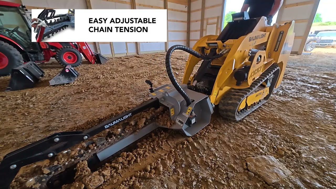 TN236 Trencher for Mini Skidsteer - Customer In Action
