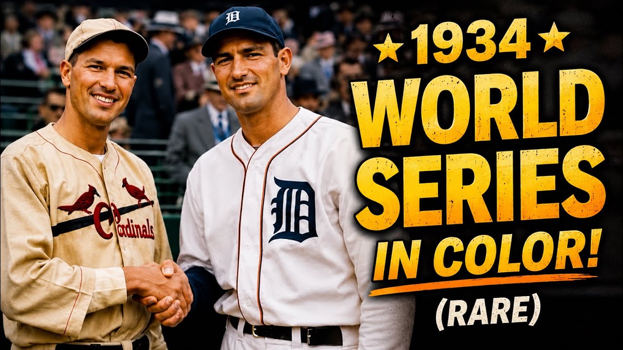 1934 World Series Footage ⚾️⭐️ Detroit Tigers vs. St. Louis Cardinals [In Color, Audio Enhanced]