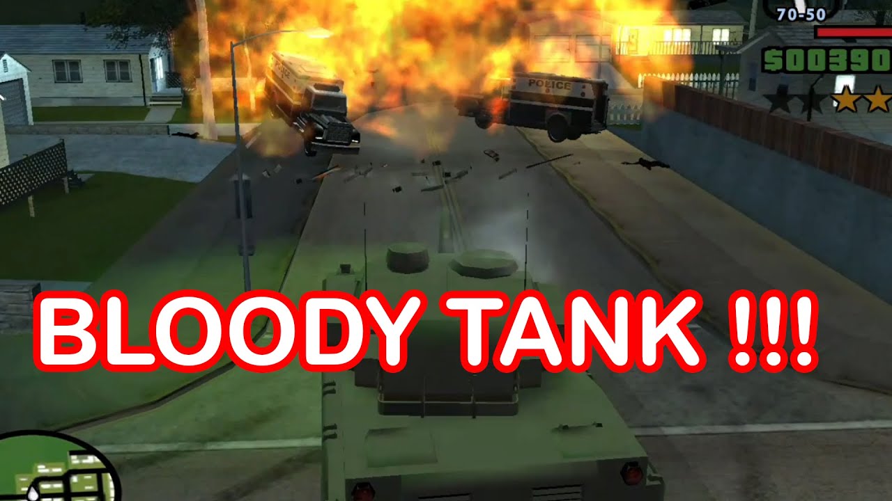 GTA SA Tank Run Over, Massacre, and Rampage Part 7