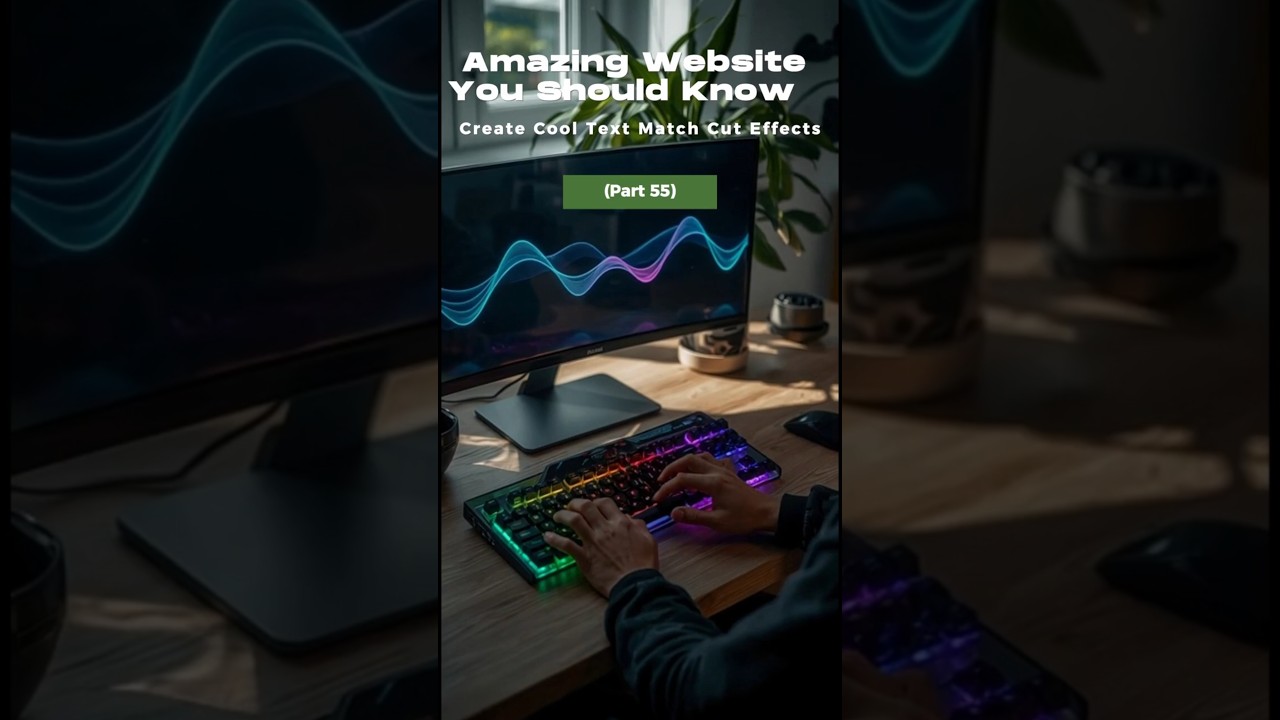 Amazing Website You Should Know ✨ | Create Cool Text Match Cut Effects (Part 55) 