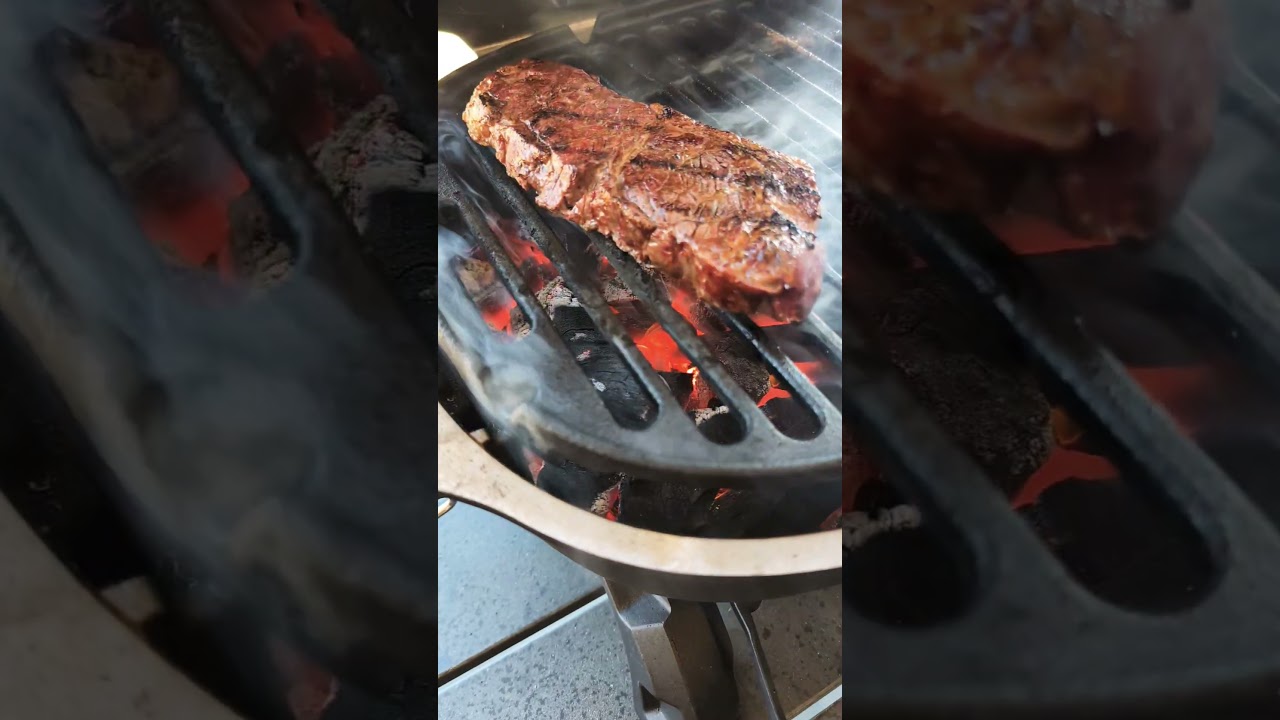 Too rare or just right?  Denver steak on Pkgo. 