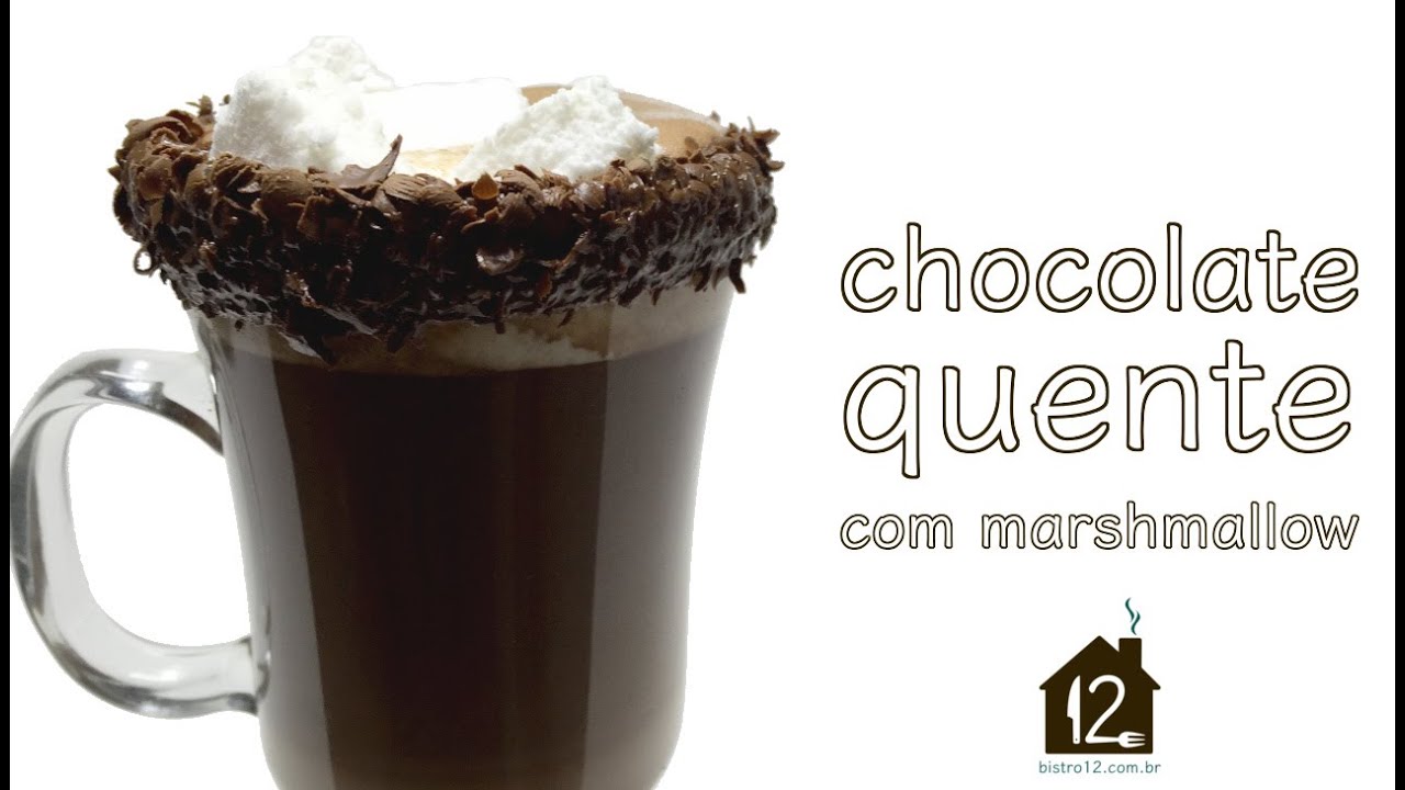 Chocolate quente com marshmallow