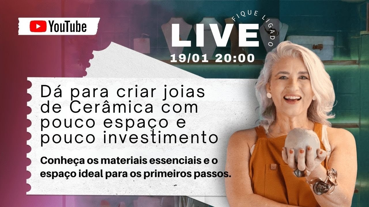 Dá para criar joias de Cerâmica com  pouco espaço e  pouco investimento