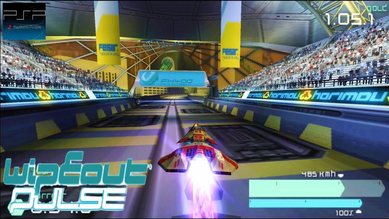 Wipeout: Pulse — геймплей на PSP в HD (PPSSPP)