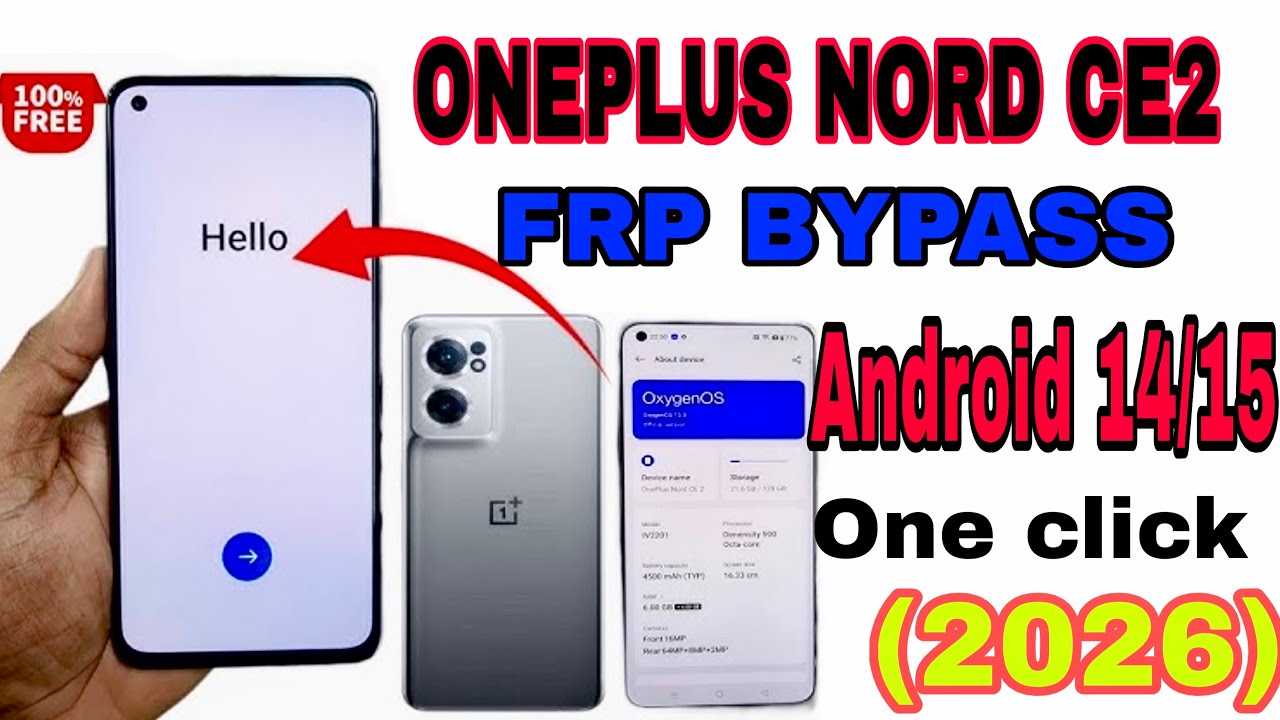 OnePlus Nord CE2 FRP Unlock Without PC | Android 14/15 Latest Trick