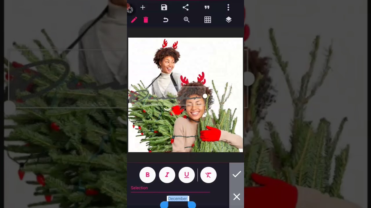 Christmas flyer design in Pixellab