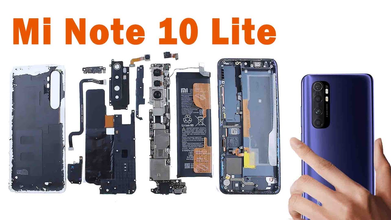 Xiaomi Mi Note 10 Lite Deassembleing (Screen glass replacement)