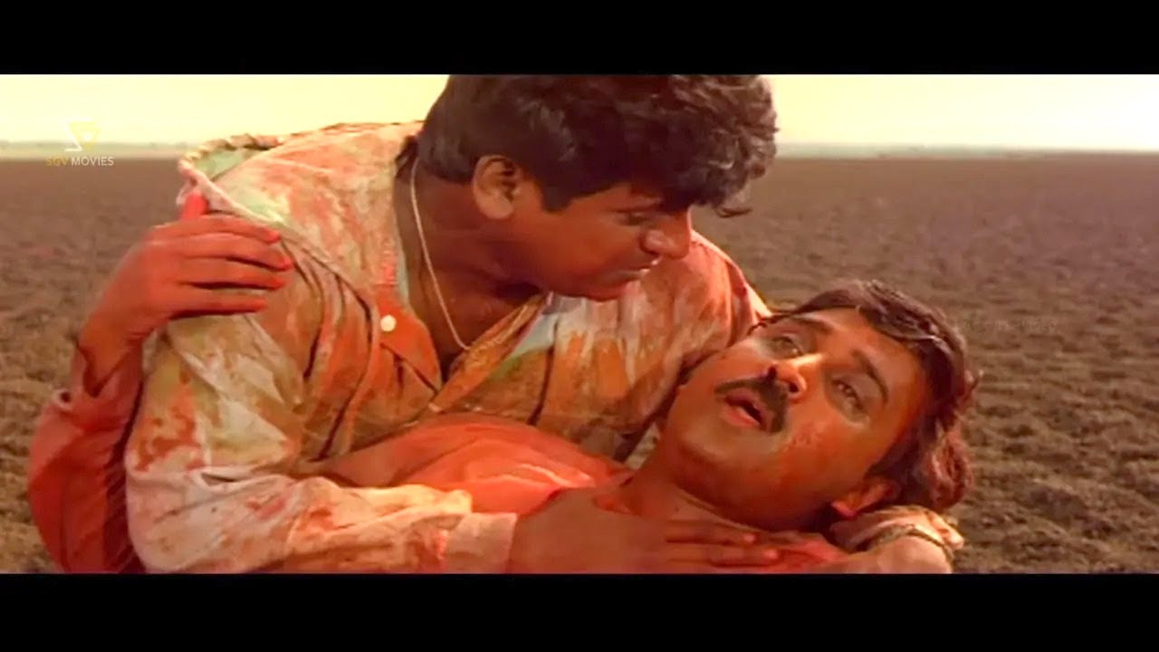 Shivarajkumar Unknowingly Killed Ramesh Aravind On Holi Day - Bhoomi Thayiya Chocchala Maga Movie