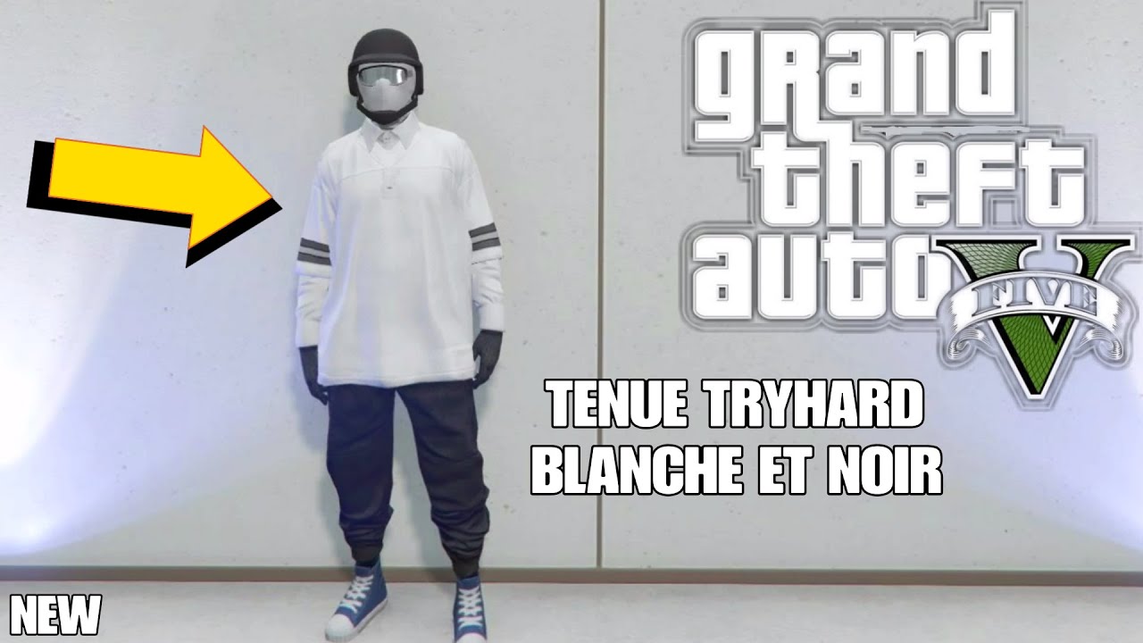 AVOIR UNE TENUE MODDER TRYHARD BLANCHE ET NOIR SUR GTA 5 ONLINE | 1.48 | PS4/XBOX/PC |
