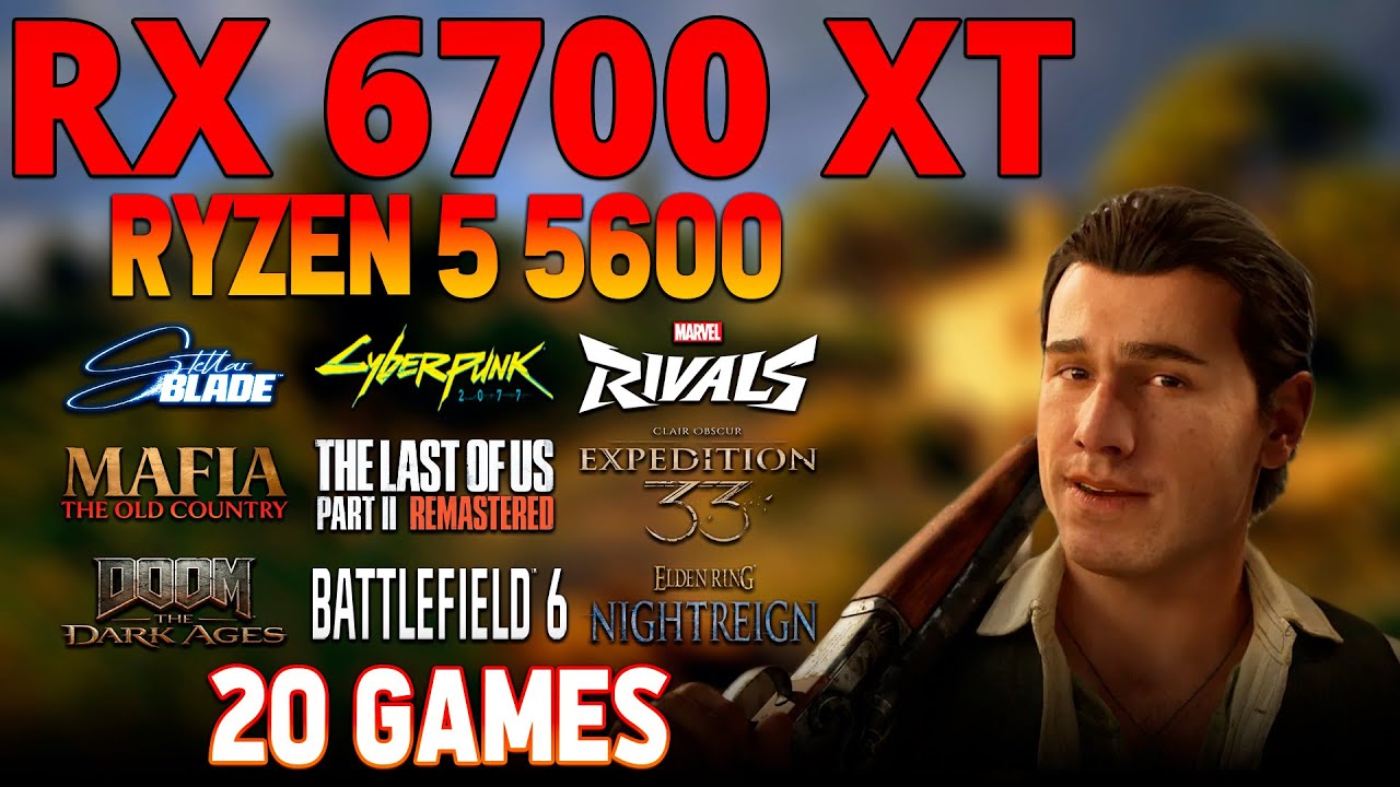 RX 6700 XT & Ryzen 5 5600 Performance Test | 20 Game FPS Benchmarks 2025
