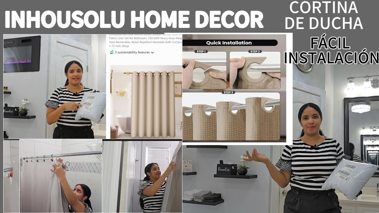 TE MUESTRO EL BAÑO DE VISITA EN COLABORACIÓN CON INHOUSOLU HOME DECOR/ CORTINA PARA BAÑO