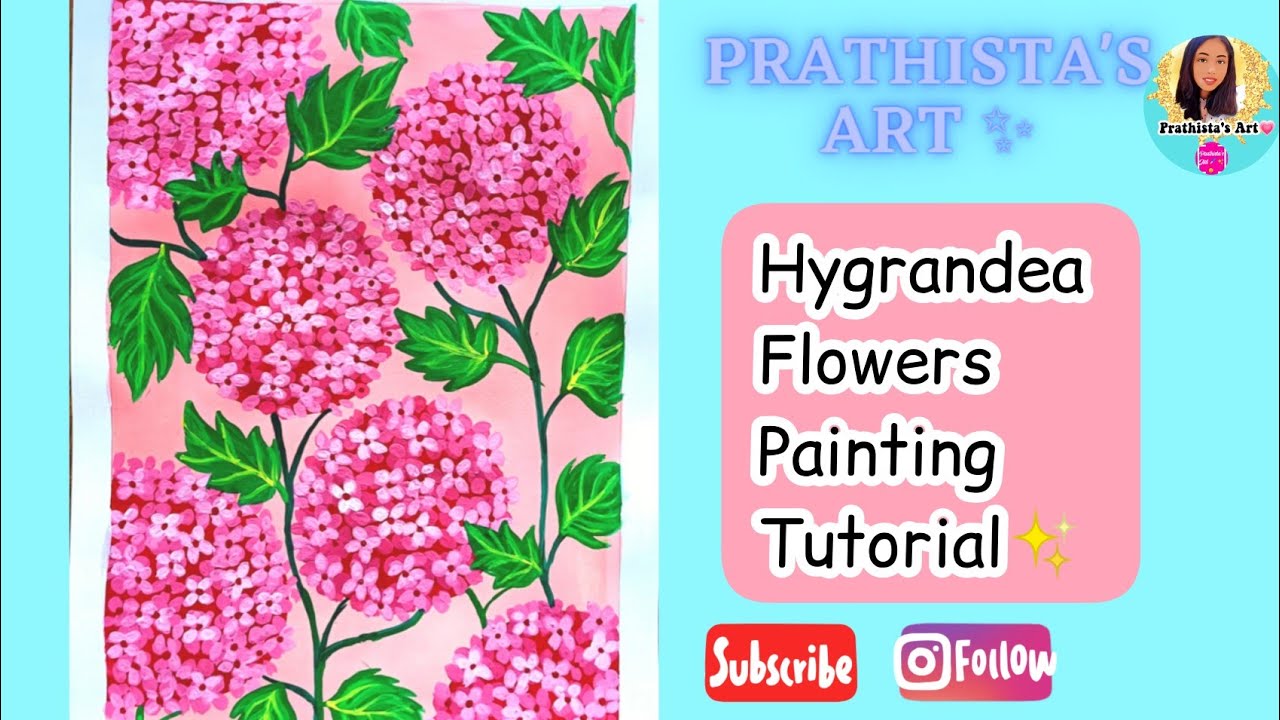 ✨How To Paint Hygrandea Flowers|🌼 Easy Hygrandea Flowers painting Tutorial |Acrylic painting 💫✨ |