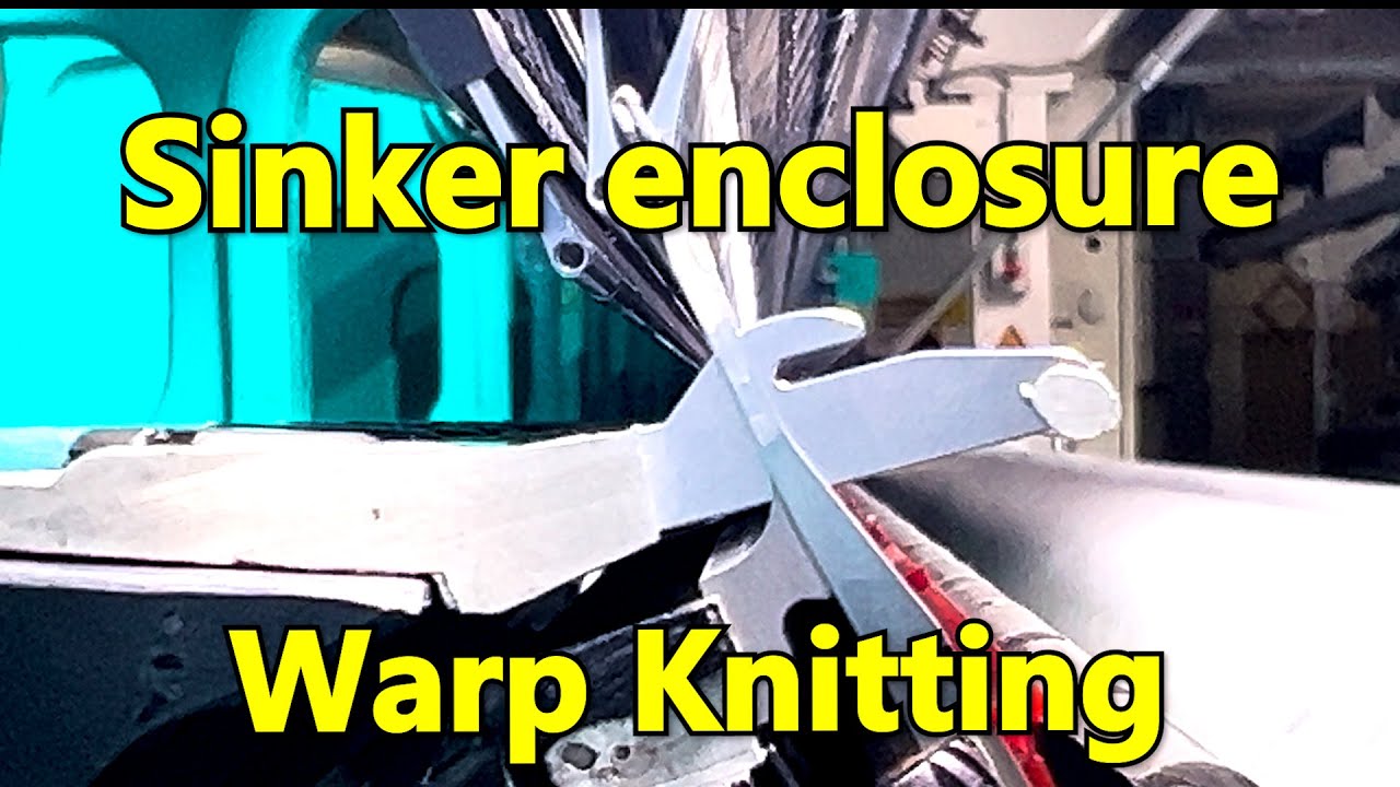 Readjustment of sinker enclosure gauge. warp knitting machine. Tricot warping Karl mayer 트리코트 경편기 편직