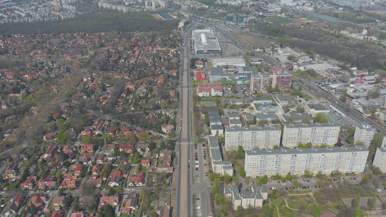 Budapest XIX.kerület madártávlatból 4K UHD -  Sky Grade Natural