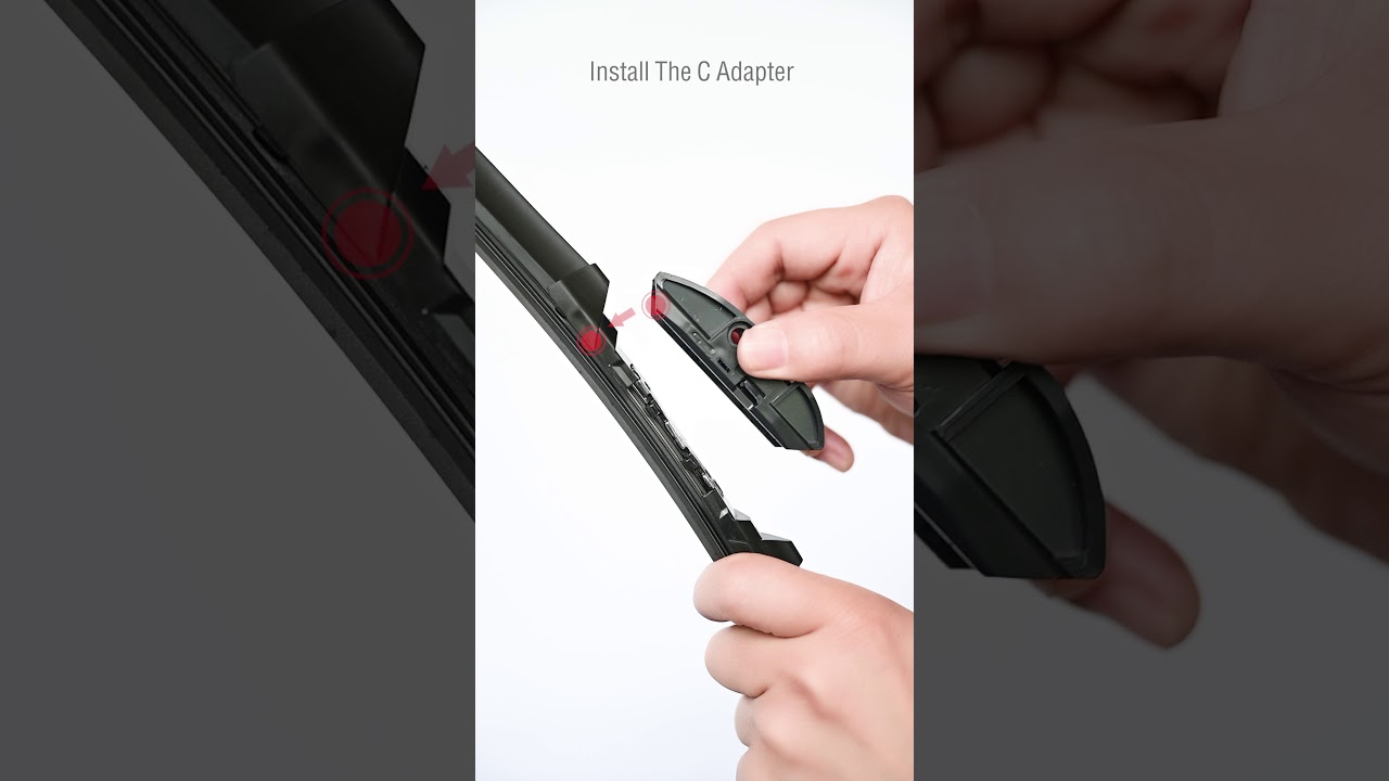 Wiper Blade Installation Instruction - Multi-functional Flat Wiper Blade NM-1005 - Adapter C