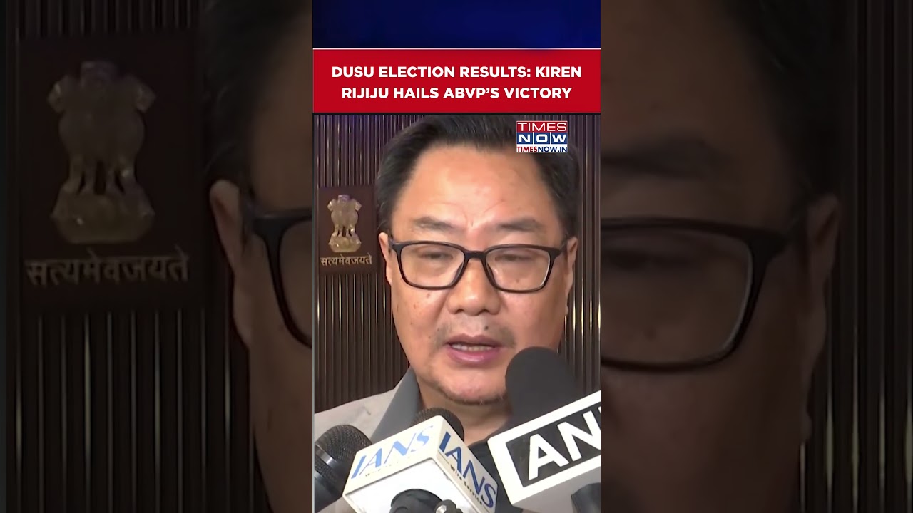 DUSU Election Results: Kiren Rijiju Hails ABVP&rsquo;s Win, Says Students Spoke Loud And Clear #shorts