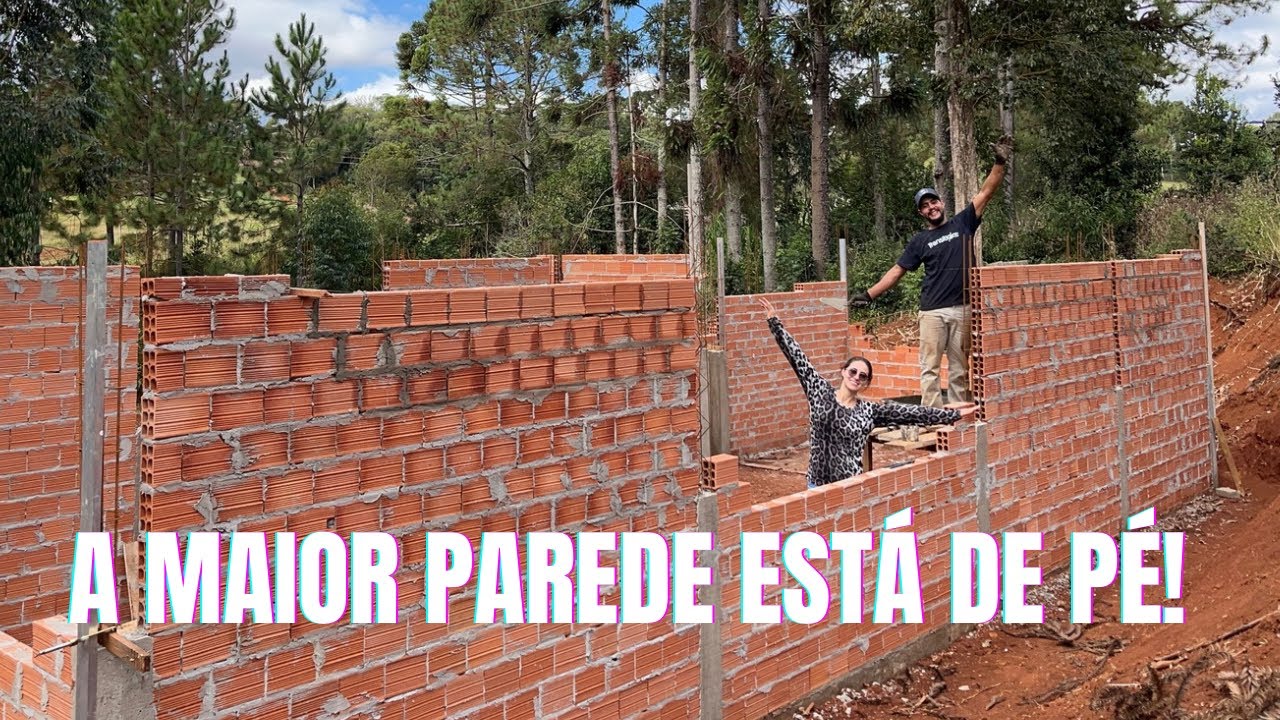 Na Simplicidade, Encontramos Felicidade: Construção a Todo Vapor! Levantamos a Maior Parede Da Casa.