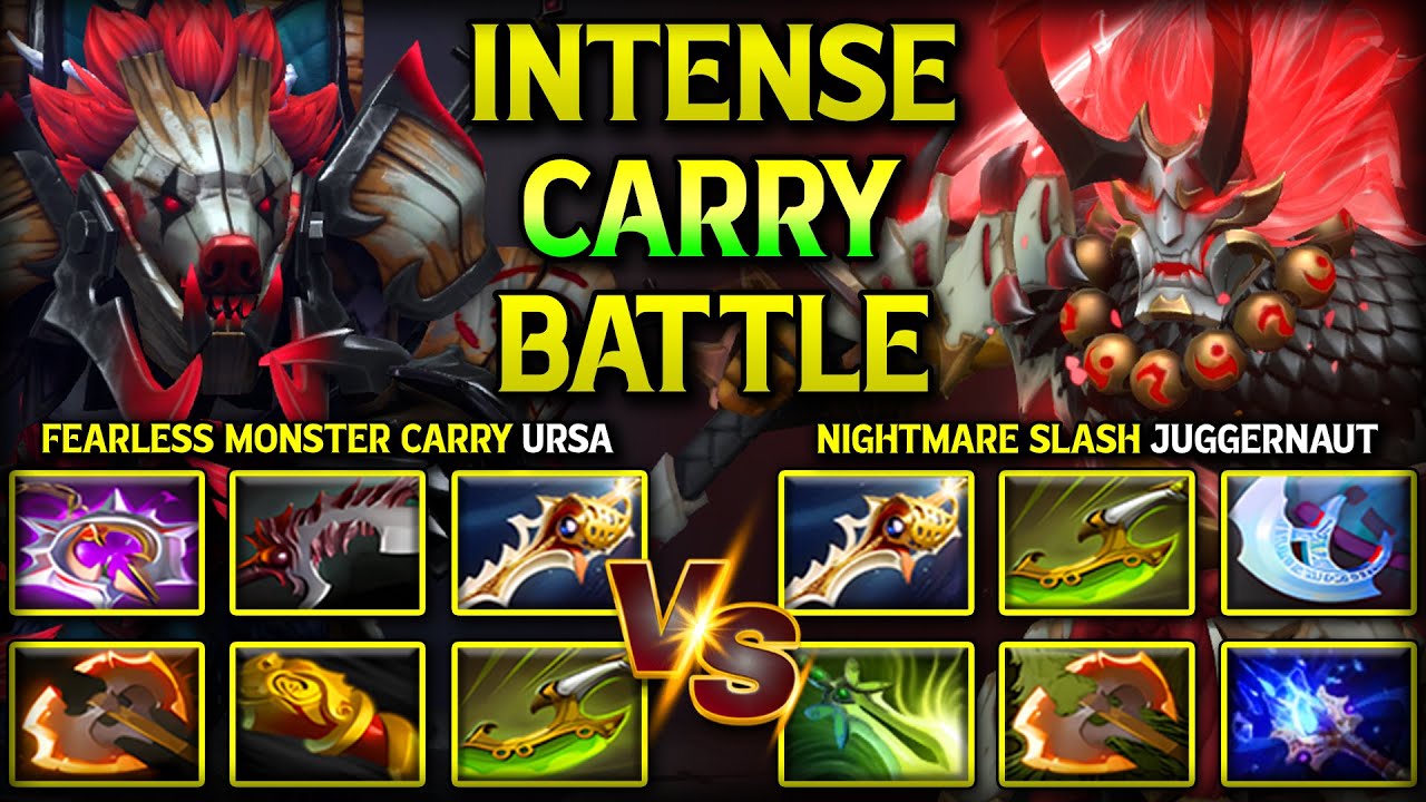 FEARLESS MONSTER HARD CARRY URSA FACING AGAINST NIGHTMARE SLASH MACHINE JUGGERNAUT | 7.40 DOTA 2