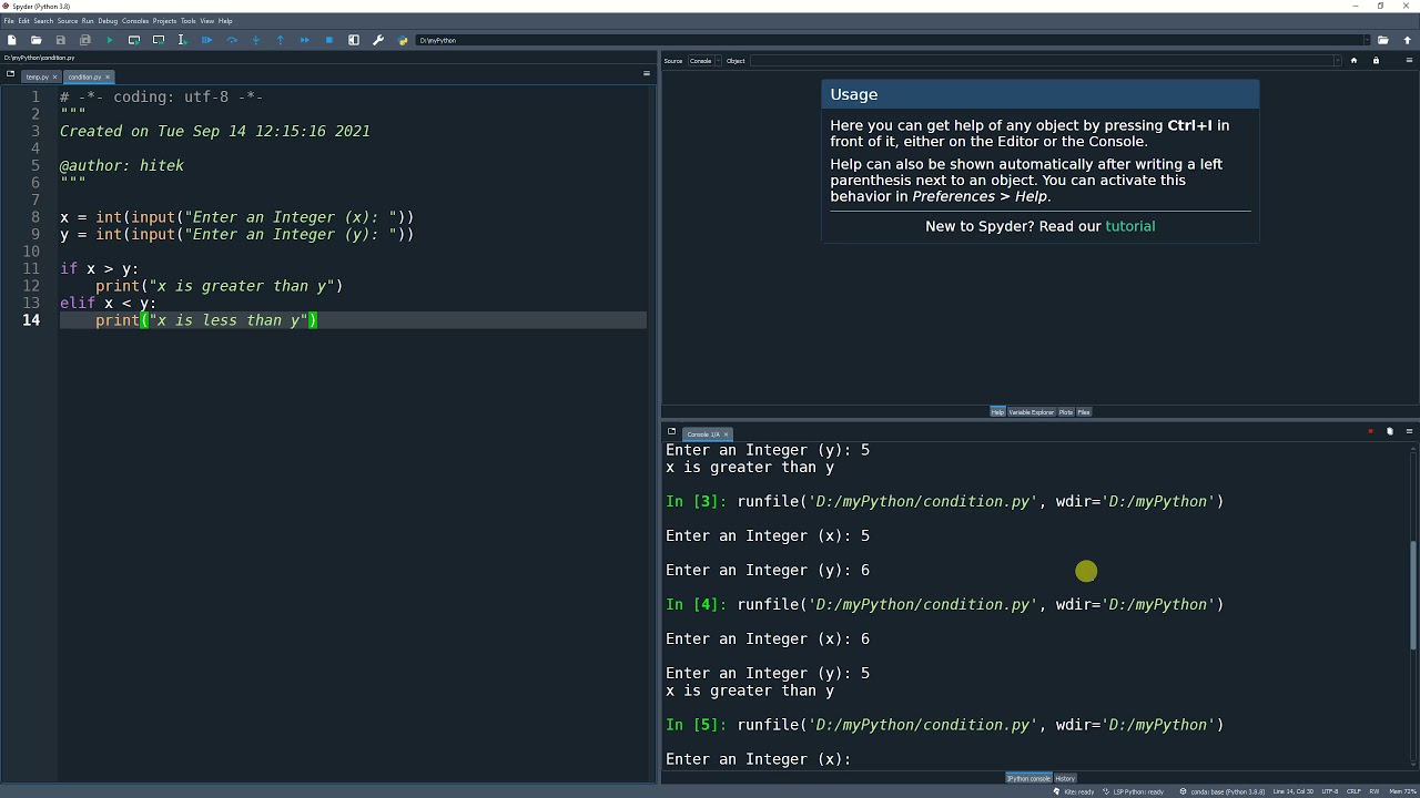 07 - Anaconda (Condition Statements (if/elif/else))