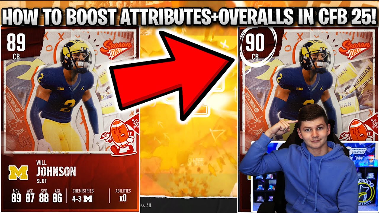 HOW TO BOOST PLAYERS ATTRIBUTES AND OVERALLS IN CFB 25 ULTIMATE TEAM!