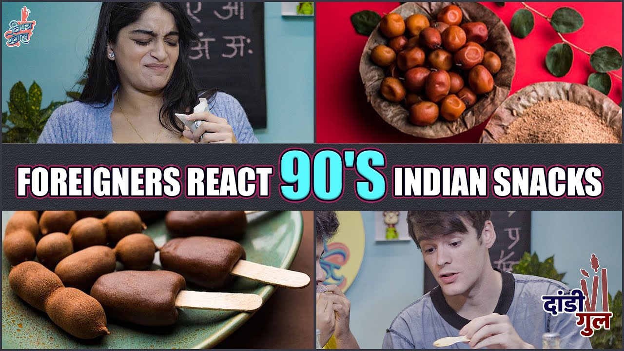 Foreigners React: 90's Indian Snacks - Part 1 | #VishayKhol