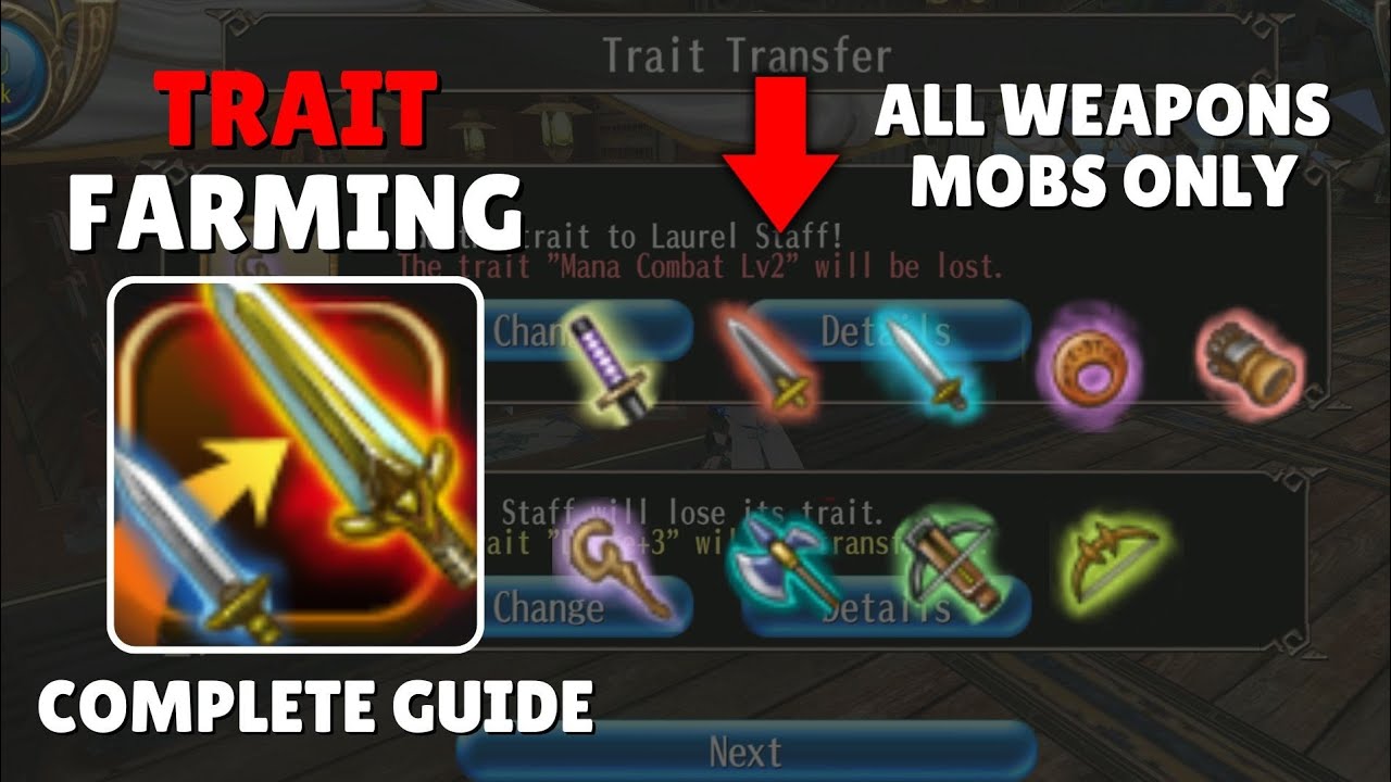 All Weapon Trait Guide and Farming Spots in Toram Online