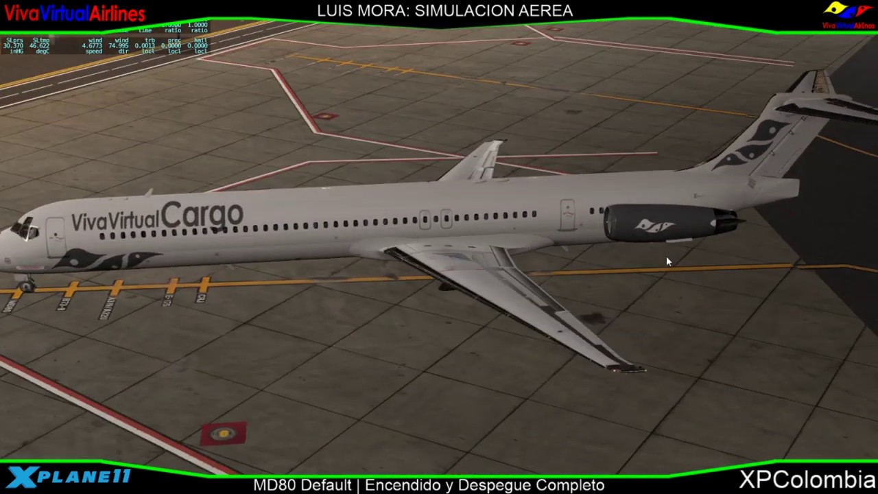 [X-PLANE11] MD80 Default | Encendido y Despegue Completo