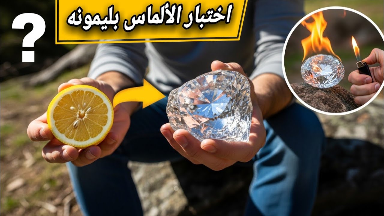 كيف نختبر الألماس بالليمون والنار؟