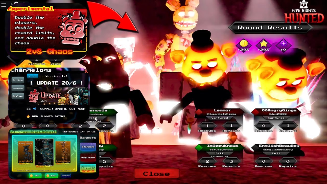 This Is How A Pro Player Wins In The *NEW* 2v8 Mode SUMMER UPDATE In Roblox Five Nights Hunted!