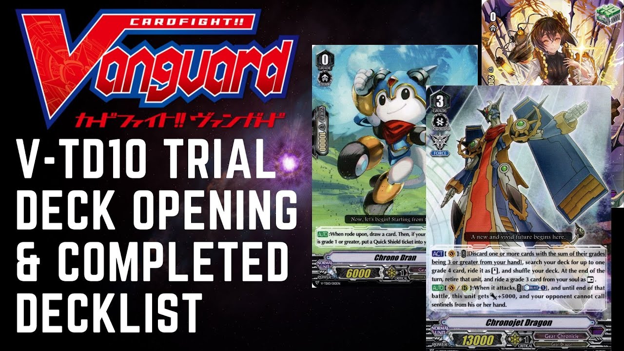 V-TD10 Chronojet Trial Deck Opening & Completed Standard Format Decklist | Cardfight!! Vanguard