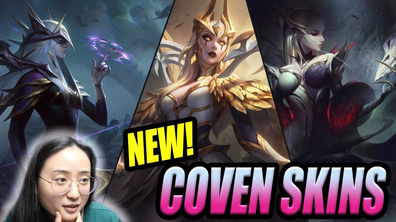REACTING to NEW COVEN SKINS! Evelynn, Ahri, Ashe, Warwick, Cassiopeia, Malphite, Prestige LeBlanc