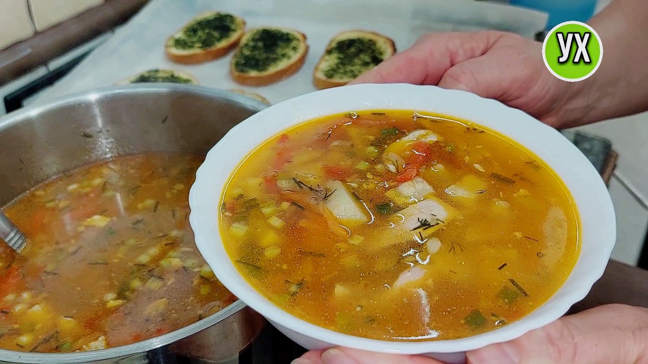 Мой Яркий суп! Хвалила себя за то, что приготовила так вкусно 😋👍
