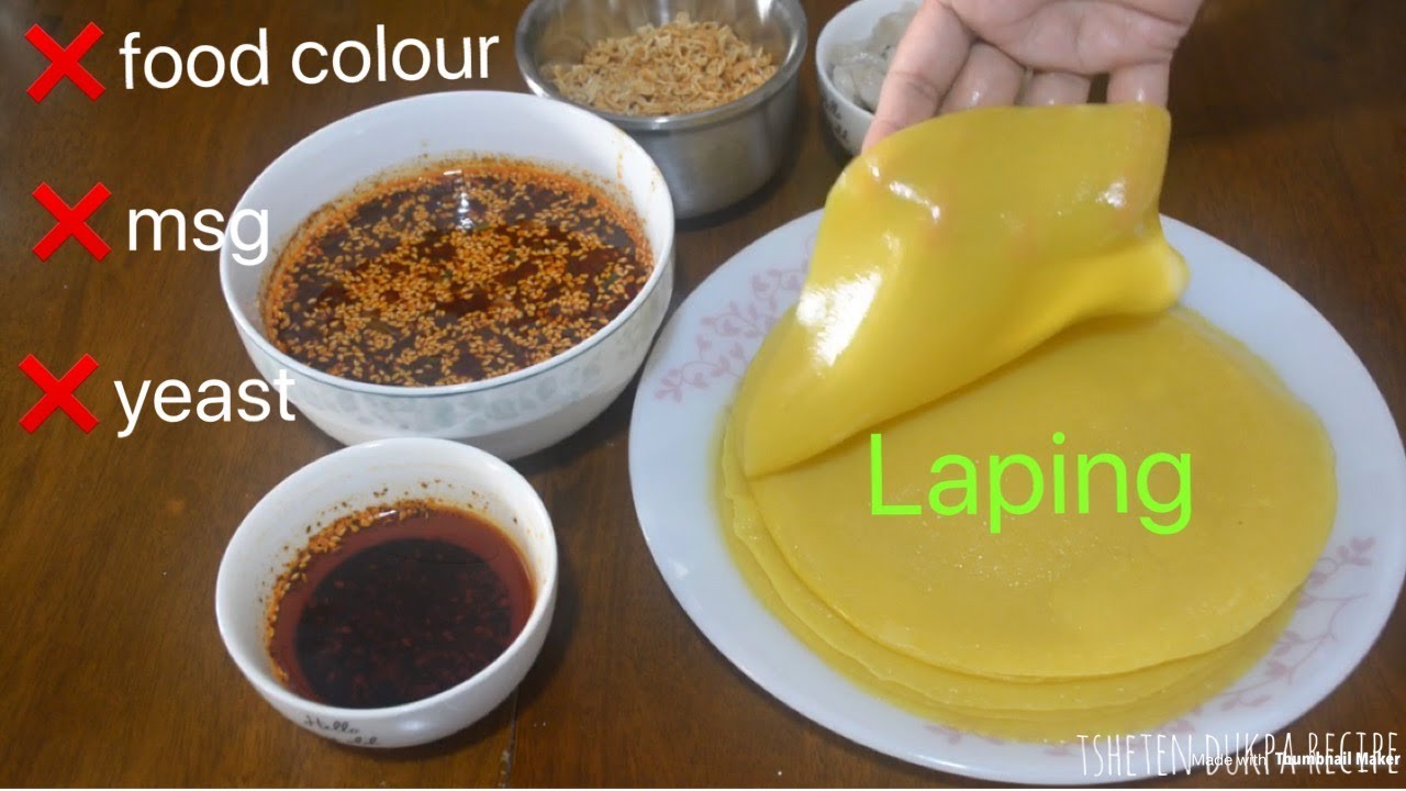Laping घरमा यसरी बनाउनु होस || Tibetan Street Food Yellow Laphing Recipe || Tsheten Dukpa